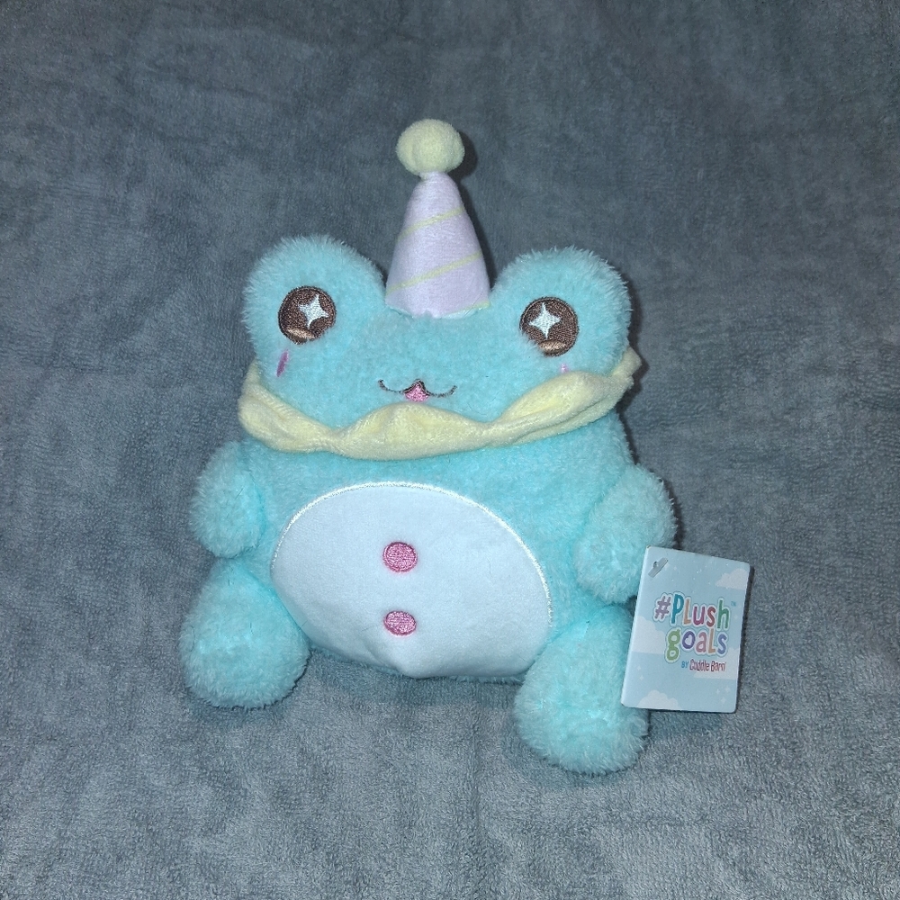 Cuddle Barn Wawa The Frog Clown Plush Toy